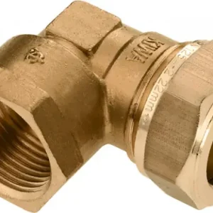 Bonfix knelkoppeling - knie - binnendraad - 3/4” x 15mm - Messing Finale Uitverkoop