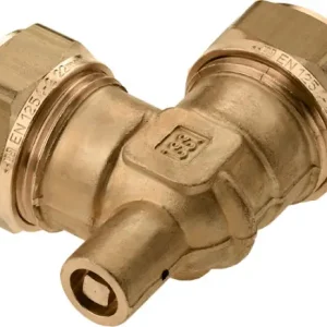 Bonfix knelkoppeling - Kniekoppeling met ontluchter - 22mm x 22mm - Messing Bestseller