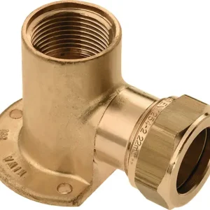 Bonfix knelkoppeling - Muurplaat - binnendraad - 3/4” x 22mm - Messing Op = Op