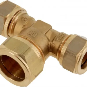 Bonfix knelkoppeling - T-stuk verlopend - 15mm x 22mm x 15mm - Messing Hete Deal