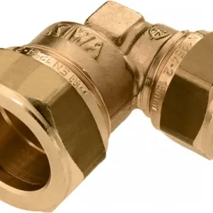 Korting Bonfix knelkoppeling - Verloopknie - 28mm x 15mm - Messing