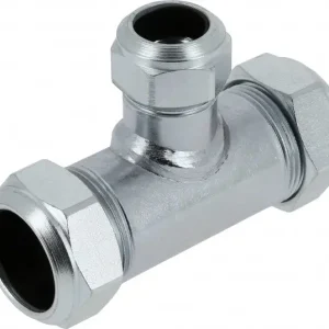 Meest Verkocht Bonfix Staalverzinkte knelfitting - T-koppeling - verlopend 109 - 3 x knel - 22mm x 28mm x 22mm