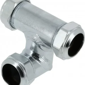 Must-Have Bonfix Staalverzinkte knelfitting - Passeer T-koppeling 118 - 3 x knel - 15mm x 15mm x 15mm
