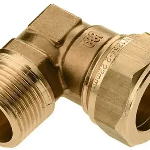 Bonfix knelkoppeling - Knie - buitendraad - 3/4” x 15 mm - Messing Geld-Terug-Garantie