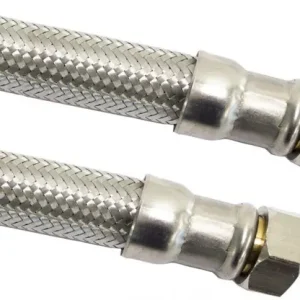 Superprijs Flexibele aansluitslang - rvs gevlochten - binnendraad x binnendraad - 1” - DN25 - lengte 80cm