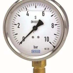 Alleen Vandaag Glycerine Manometer 100mm Onder Aansluiting 0-16 Bar - RVS/Messing