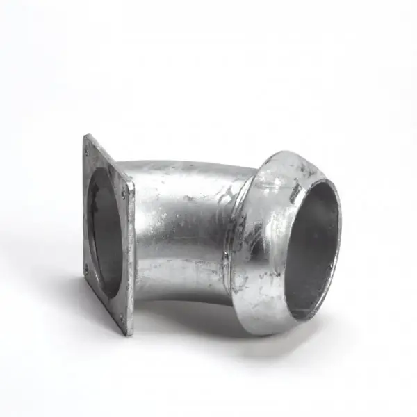 Nieuw Dallai bocht 45gr V-deel x vierkantflens - type C - verzinkt -159mm x 6