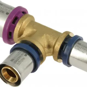 Ambachtelijk Bonfix Perskoppeling - 3x Alu-pers - T-koppeling - verlopend - 26 x 20 x 20mm