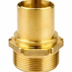 Tankwagenkoppeling met gladde Slangtule - Messing - 38mm x 1-1/2” buitendraad Hoge Kwaliteit