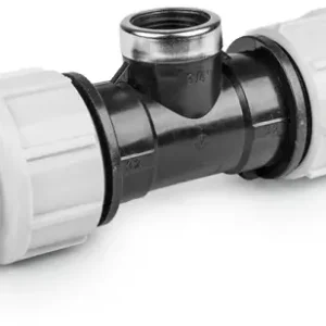 Plaats Bestelling Schroef t-stuk voor PE/tyleen - 25mm x 3/4” binnendraad - 16 bar