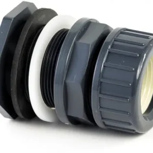 Koop Online Druk PVC doorvoer met klemring - 20mm x 3/4