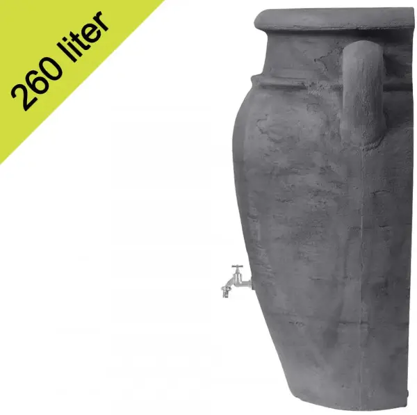 Laatste Versie Garantia Regenton Antique amphora Antraciet 260 ltr