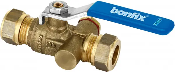 Op = Op Bonfix Stopkraan in kogeluitvoering Zonder aftapgelegenheid 12 - 2 x knel