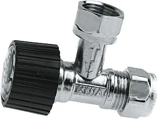 Bonfix Hoekstopkraan 3/8 x 12 - binnendraad x knel - Vernikkeld In De Mode