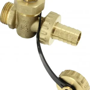 Bonfix Kogel vul- en aftapkraan - 1/2 kort buitendraad - uitsparing in messing kap Betrouwbaar