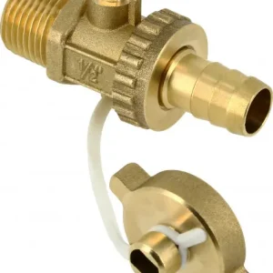 Bonfix Kogel vul- en aftapkraan - 1/2 lang buitendraad - uitsparing in messing kap Favoriet