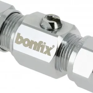 Plaats Bestelling Bonfix Kogel (hoek) stopkraan - verchroomd Schroevendraaier bediening 15 x 15 - 2 x knel