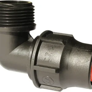 Beperkt Aanbod Draad knie 90gr voor druppelslang PE - 16mm x 3/4”