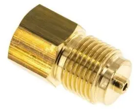 Professioneel Manometer verloop Messing Vernikkeld 1/2" Bi x 3/8"Bu RVS