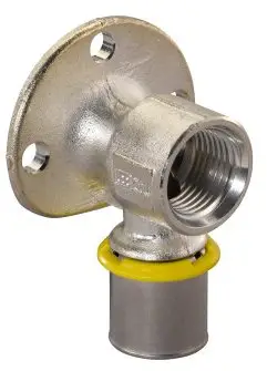 Aanbieding Uponor MLC-G gas persmuurplaat met ronde flens - pers x binnendraad - 25mm x 3/4