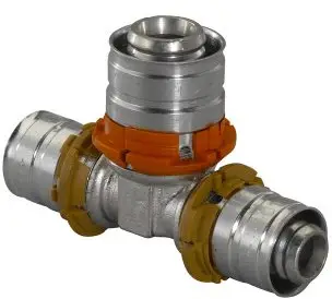 Tijdelijk Beschikbaar Uponor S-Press pers verloop T-stuk - pers x pers x pers - 50mm x 25mm x 50mm