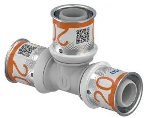 Rechtstreeks Van De Fabrikant Uponor S-Press Plus T-stuk 90° - pers x pers x pers - 20mm x 20mm x 20mm - ppsu - Kiwa
