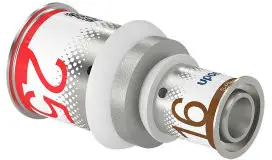 Beste Prijs Uponor S-Press Plus verloop koppeling - pers x pers - 25mm x 16mm messing - Kiwa