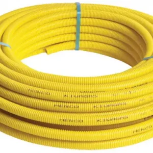 Henco - meerlagenbuis - gas - in gele mantelbuis - 26 x 3mm - PE - Rol 25 m Bulkbestelling