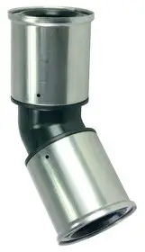 Henco - knie 45° - pers x pers - 40mm x 40mm - pvdf Lage Prijs