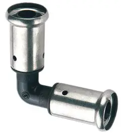 Koop Vandaag Henco - knie 90° - pers x pers -26mm x 26mm - pvdf