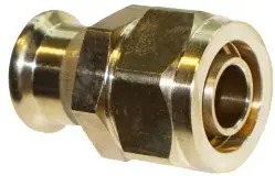 Henco - overgangs koppeling - pers x knel - 32mm x 28mm - messing Garantie Inbegrepen