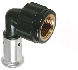 Beperkt Aanbod Henco - schroef knie 90° - pers x binnendraad - 20mm x 1/2" - pvdf