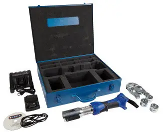 Henco - accu persmachine - in koffer - TH profiel voor M-BMINI3 16mm - metaal Korting