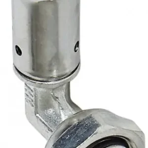 Actieprijs Henco - aansluitbocht - pers x wartel - 16mm x 1/2" - messing vernikkeld