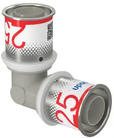 Uponor S-Press Plus knie 90° - pers x pers - 25mm x 25mm - ppsu - Kiwa Budget