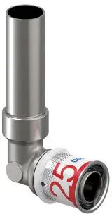 Budget Uponor S-Press Plus overgangs knie - spie x pers - 22mm x 25mm - L = 250mm - Smart Radi - Kiwa