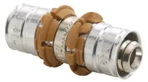 Must-Have Uponor S-Press koppeling - pers x pers - 40mm x 40mm - messing - Kiwa