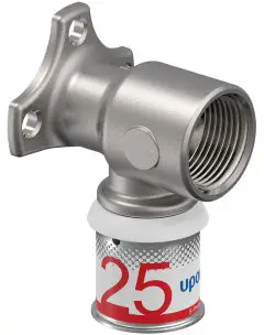 Uponor S-Press Plus muurplaat - kort model - binnendraad x pers - 3/4" x 25mm - Smart Aqua - Kiwa Betaalbaar