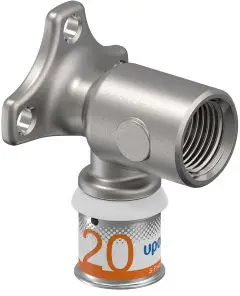 Uponor S-Press Plus muurplaat - lang model - binnendraad x pers - 1/2" x 20mm - Smart Aqua - Kiwa Limited Edition
