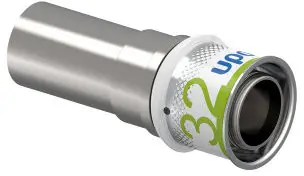 Uponor S-Press Plus overgangs koppeling - spie x pers - 28mm x 32mm - messing - Kiwa Superprijs