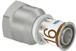 Rechtstreeks Van De Fabrikant Uponor S-Press Plus schroef koppeling - binnendraad x pers - 1/2" x 16mm - messing - Kiwa