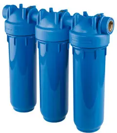 Ambachtelijk Atlas Filtri - filterhuis - blauwe klok - type DP 10 Trio OT AB - binnendraad x binnendraad - 1" x 1" - messing