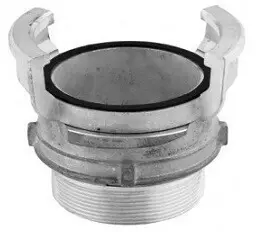 Snelle Levering Guillemin koppeling - met grendelring x buitendraad - 3" - Aluminium