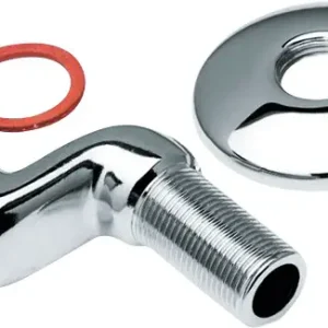 Beperkt Aanbod Bonfix Sanitaire aansluitkoppeling S-koppeling sprong 30 mm 1/2 x 1/2 - met verchroomde rozet en fiberring