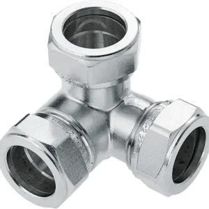 Bonfix knelkoppeling - Hoek T-koppeling - 22mm x 22mm x 22mm - Vertint Messing Goedkoop