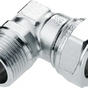 Bestel Nu Bonfix knelkoppeling - knie - buitendraad - 3/8” x 15mm - Vertint Messing