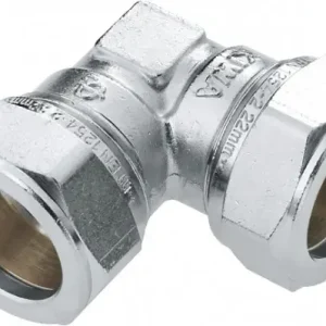 Bonfix knelkoppeling - Kniekoppeling - 28x28mm - Vertint Messing Exclusief