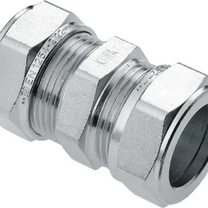 Bonfix knelkoppeling - Rechte koppeling - 12x12mm - Vertint Messing Direct Beschikbaar