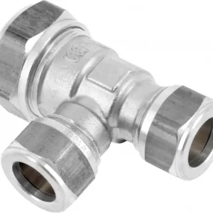 Bonfix knelkoppeling - T-stuk verlopend - 28mm x 22mm x 22mm - Vertint Messing Actieprijs