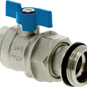 Bonfix Kogelkraan/schuifafsluiter - Kogelkraan met staartstuk 3/4 x 1 Blauwe Hendel Trendy